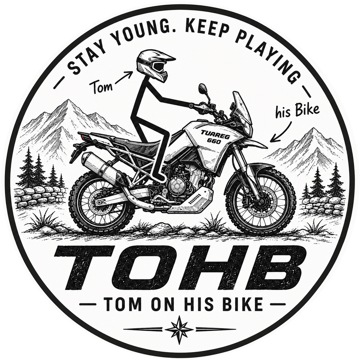 Tom on His Bike